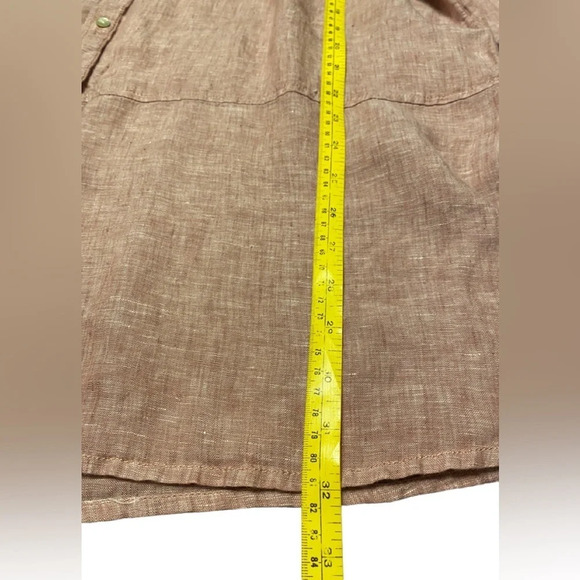 Tahari Linen Button Down Shirt - Picture 7 of 9